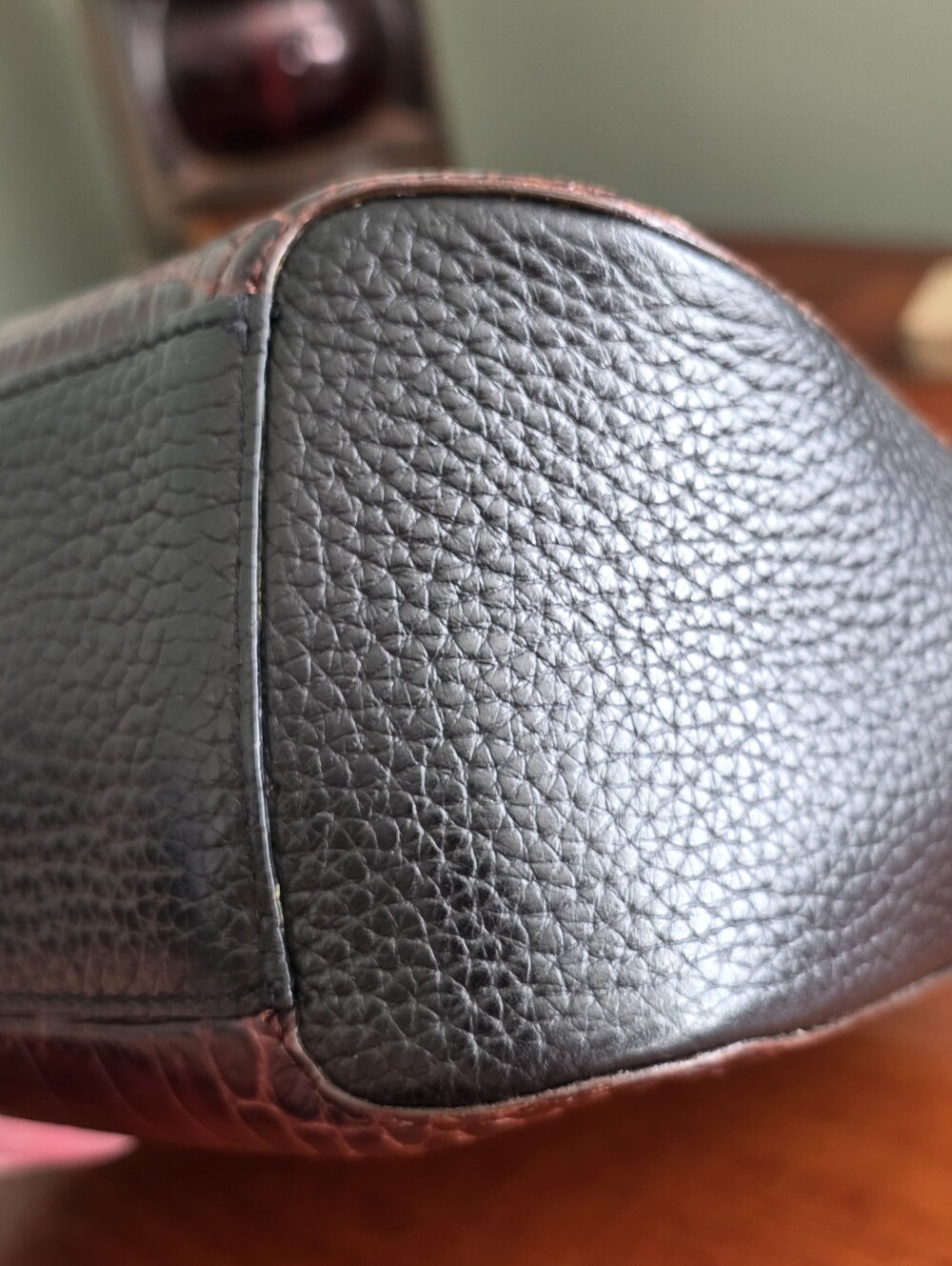 Brighton Croc Embossed Leather Crossbody Bag Brown Heart Y2K - Picture 11 of 16